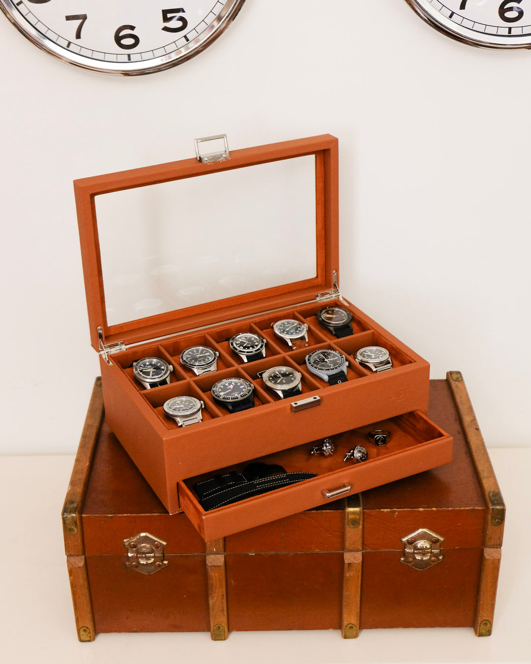 Jean Uhrenbox 10 Fächer + Schublade