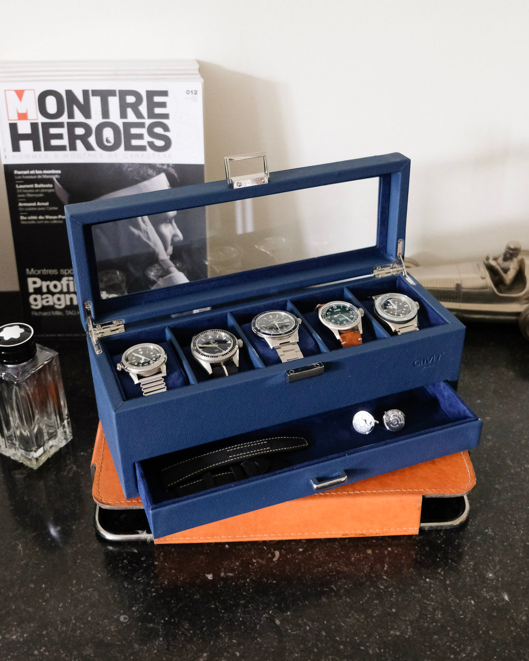 Jean Uhrenbox 5 Fächer + Schublade