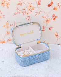Mini-Reise-Schmuckschatulle Marie aus Leinen – Outlet