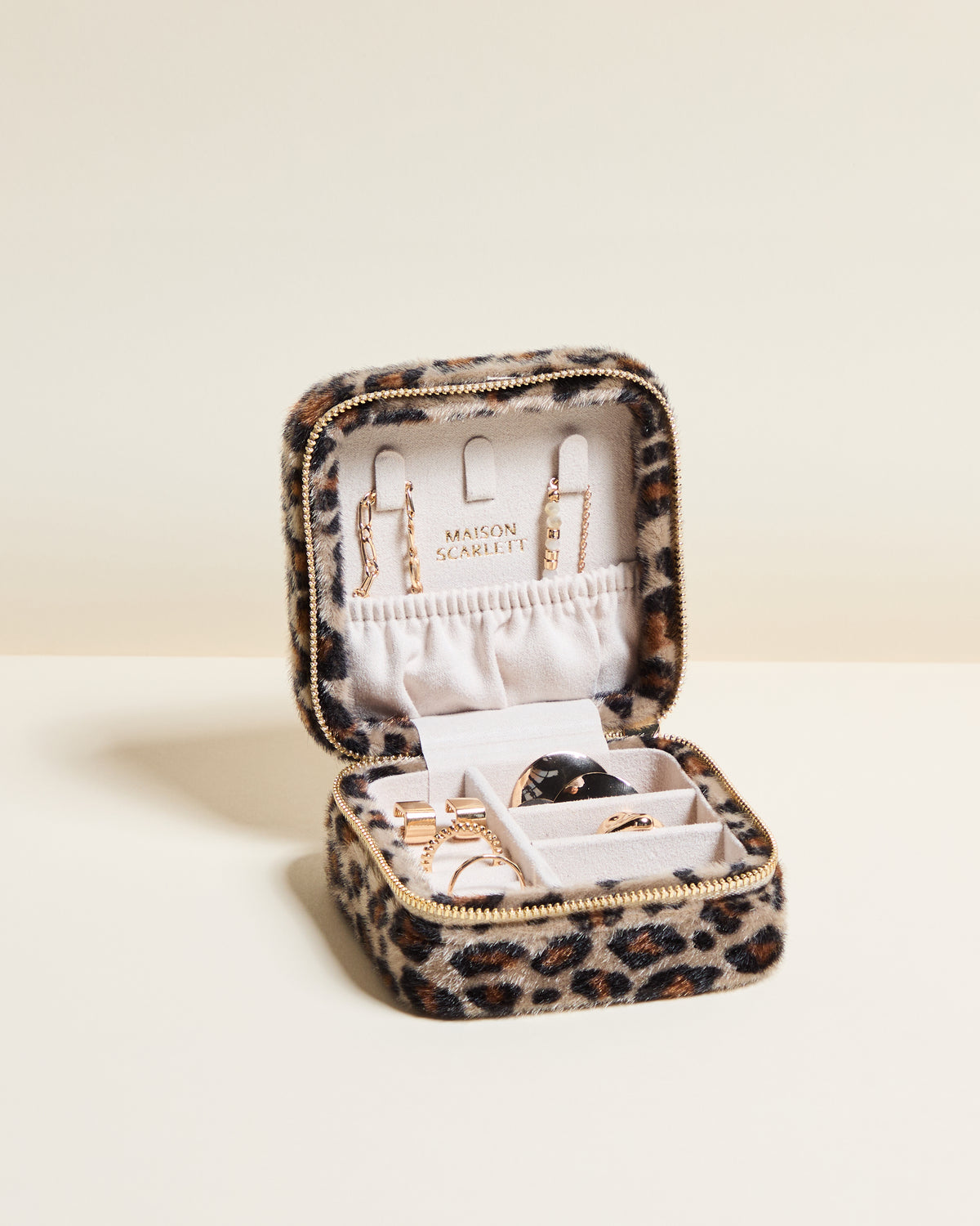 Corinne Leopard Reise-Schmuckkästchen
