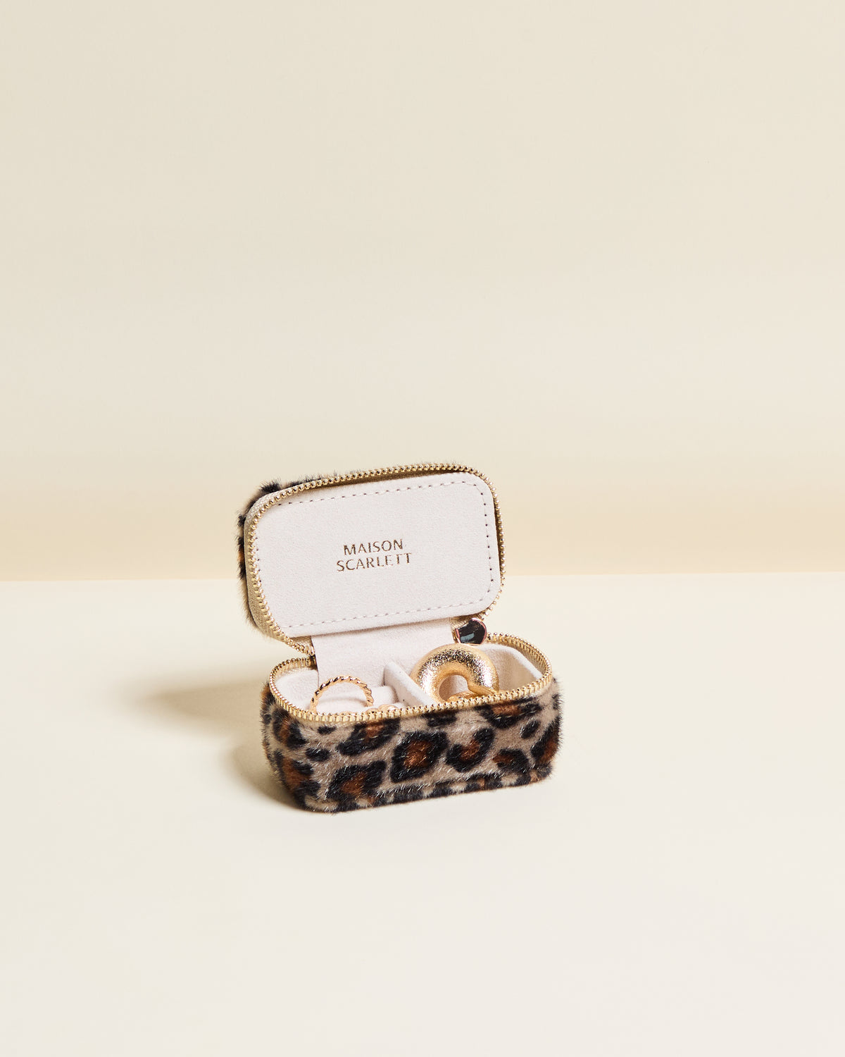 Marie Leopard Mini-Reise-Schmuckkästchen