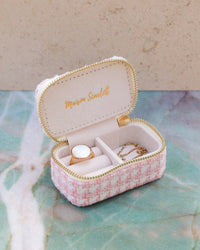 Mini-Reiseschmuckbox Marie im Hahnentritt-Design – Outlet
