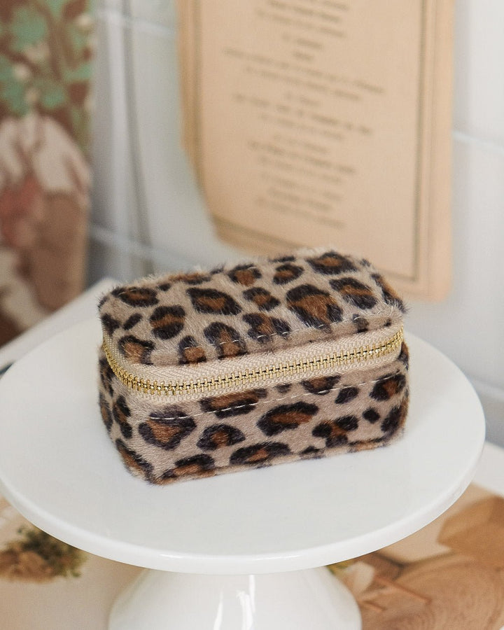 Marie Leopard Mini-Reise-Schmuckkästchen