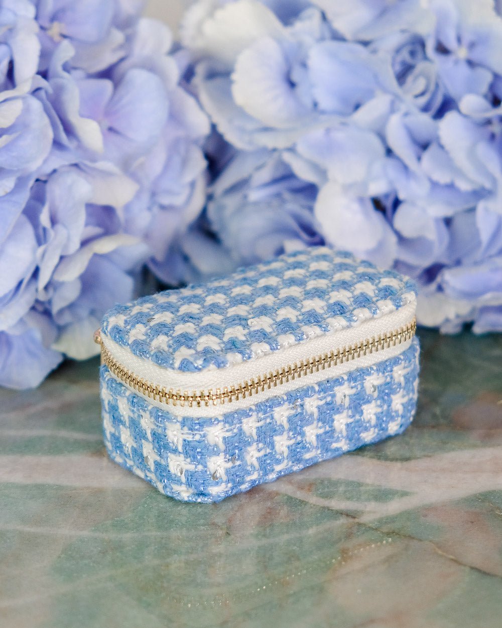 Mini-Reiseschmuckbox Marie im Hahnentritt-Design – Outlet