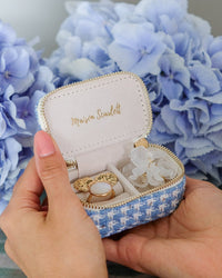 Mini-Reiseschmuckbox Marie im Hahnentritt-Design – Outlet