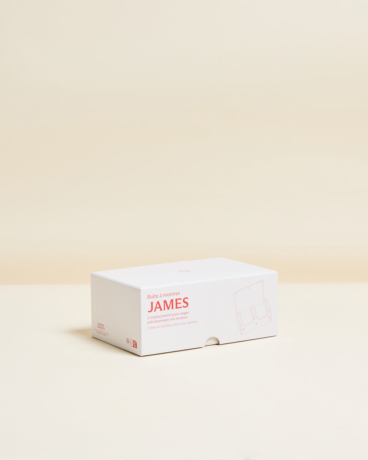 James Reise-Uhrenbox für 2 Uhren