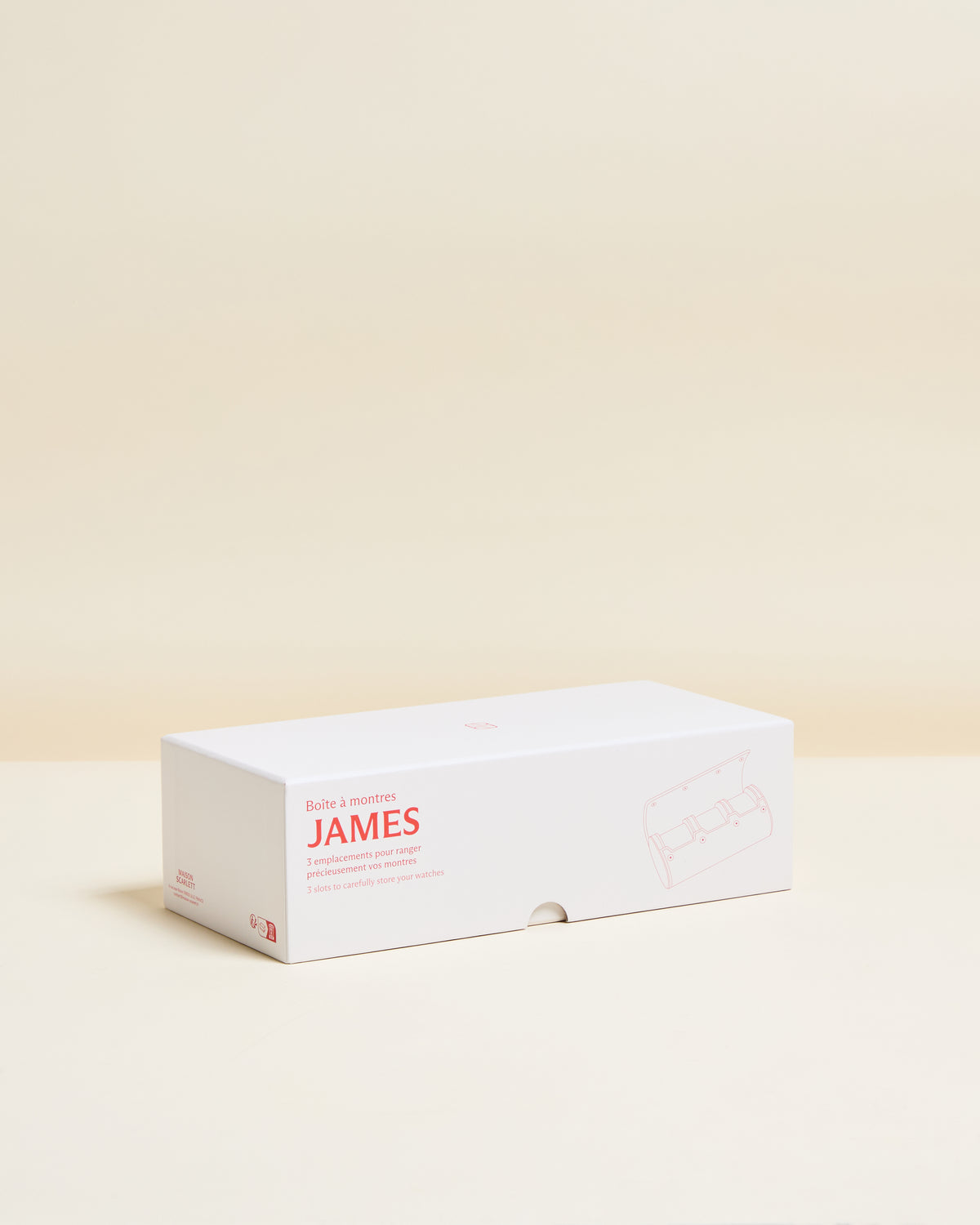 Reise-Uhrenbox James für 3 Uhren
