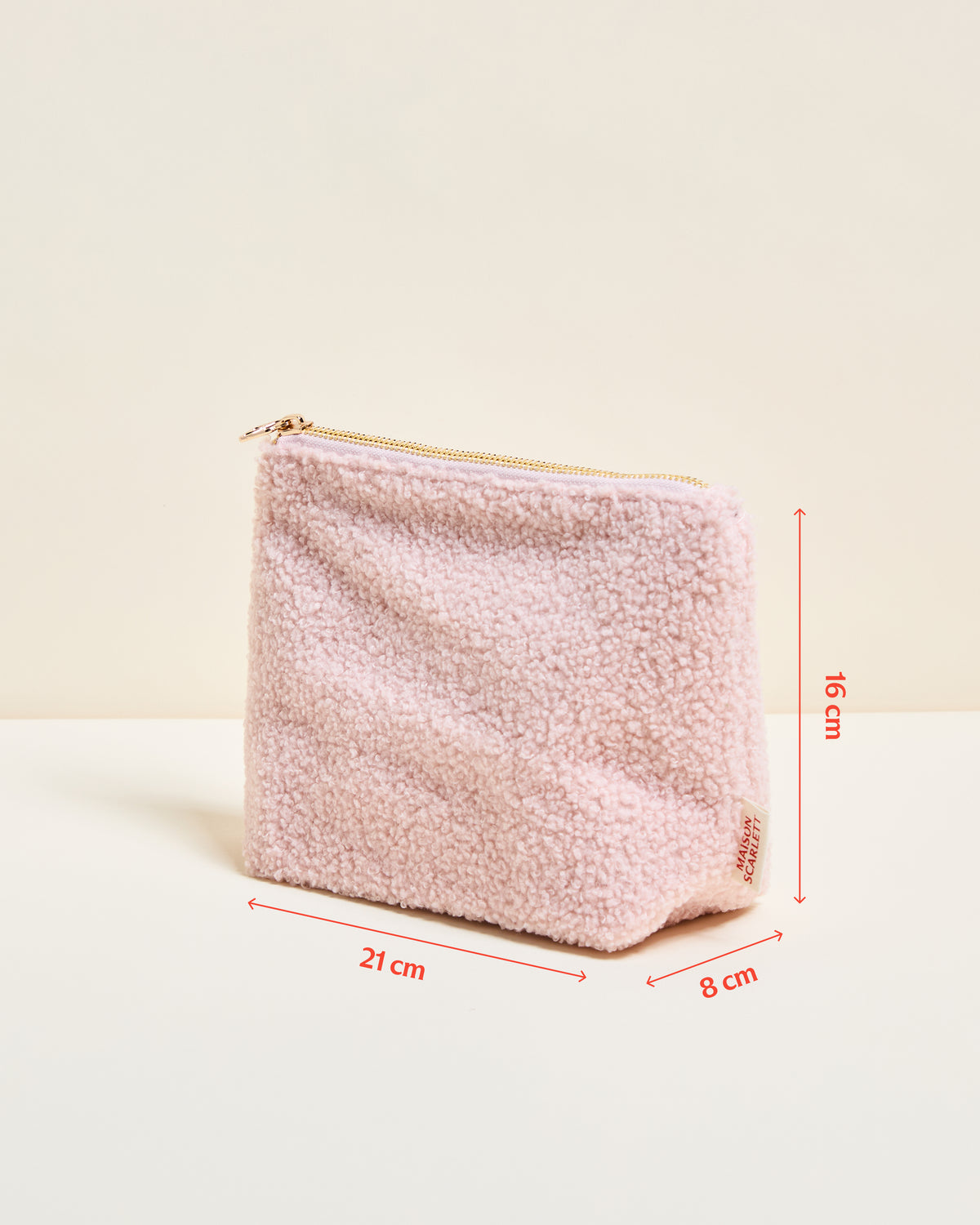 Kosmetiktasche Adélaïde aus Bouclé-Stoff