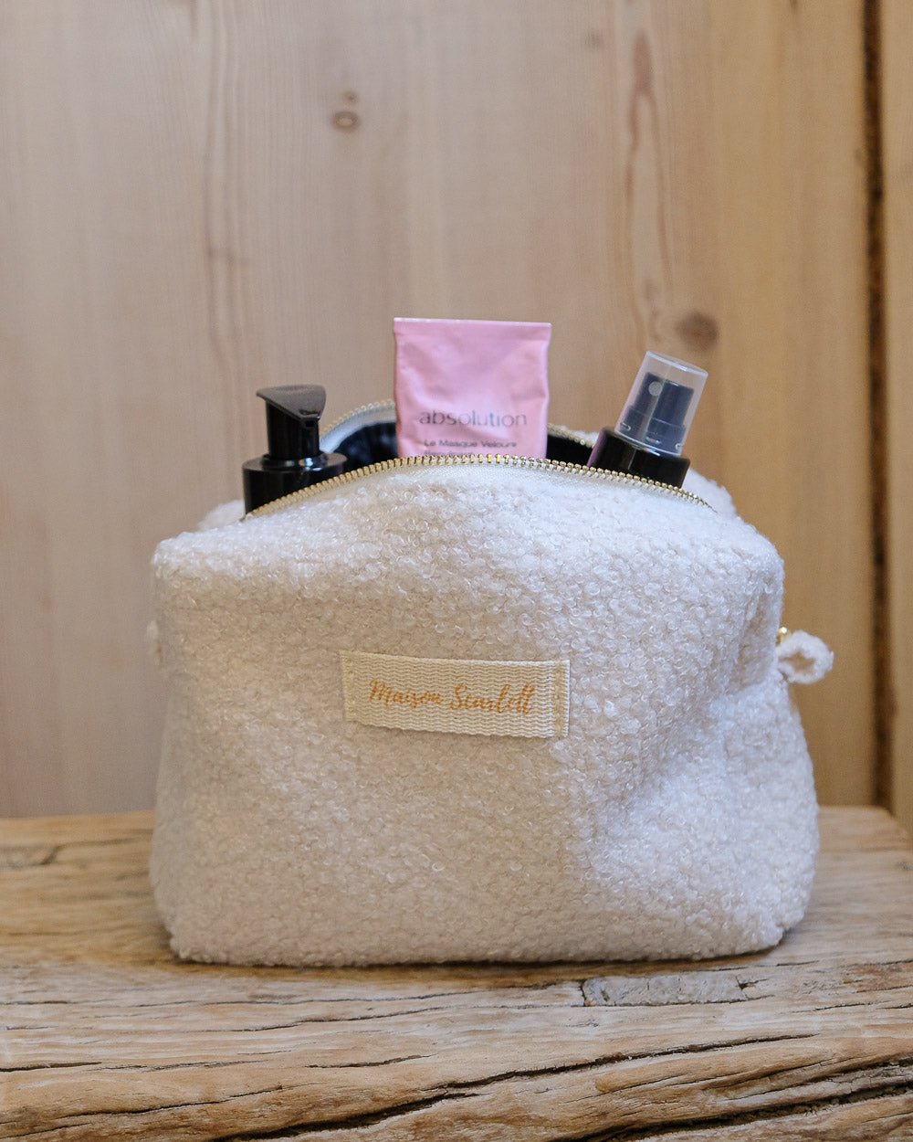 Kulturtasche Charlotte aus Teddyfell – Outlet